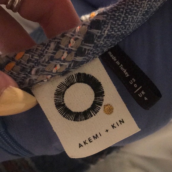 Anthro Akemi + Kin tweed blue spring dress - Picture 5 of 5